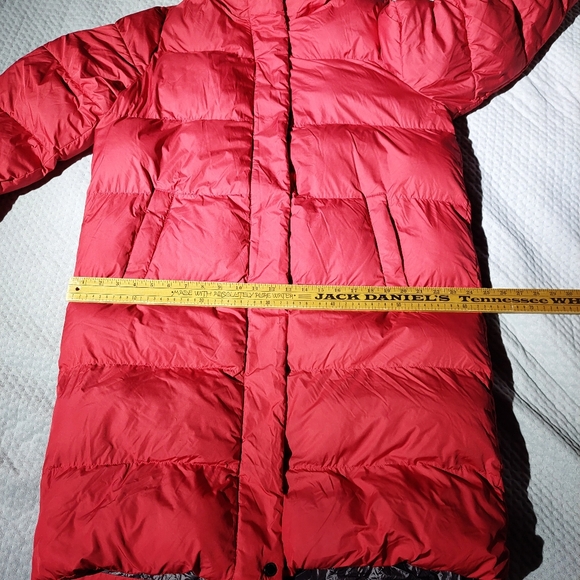 MIchael Kors Women's Red Long Puffer Coat - Picture 13 of 14